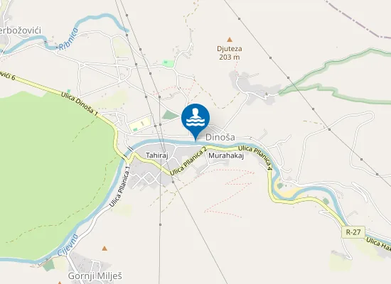 Map of Cijevna - Zidine