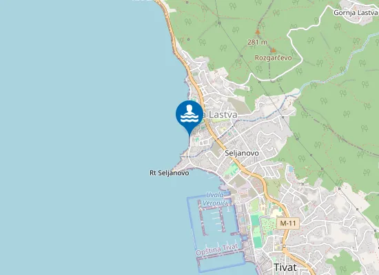 Map of Donja Lastva