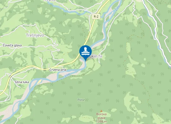 Map of Plaža Lukin fir