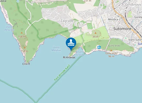 Map of Healthy mud/clay beach