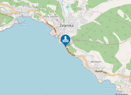 Map of Zmijice Beach