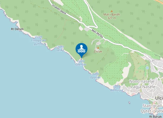 Map of Plazhi i Lugut të Xhemiles