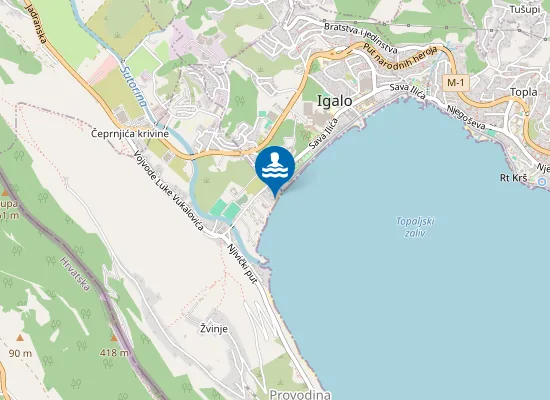 Map of Blatna plaža