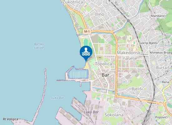 Map of Gradska Plaža