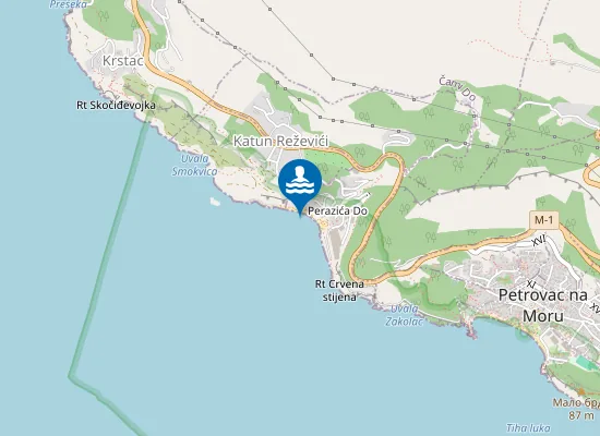 Map of Plaža Perazića Do