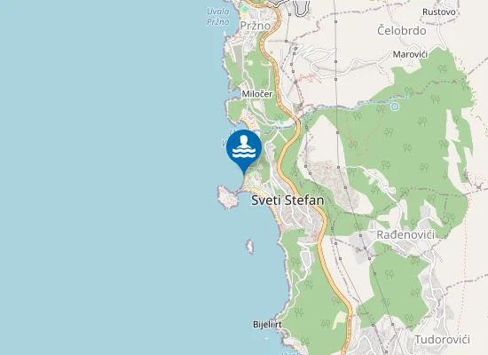 Map of Sveti Stefan