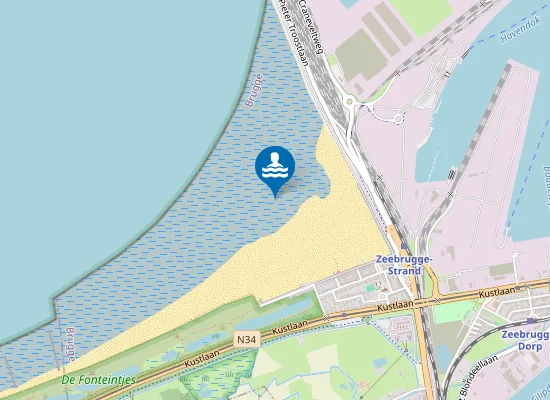 Map of Brugge Westkant - Zeebrugge