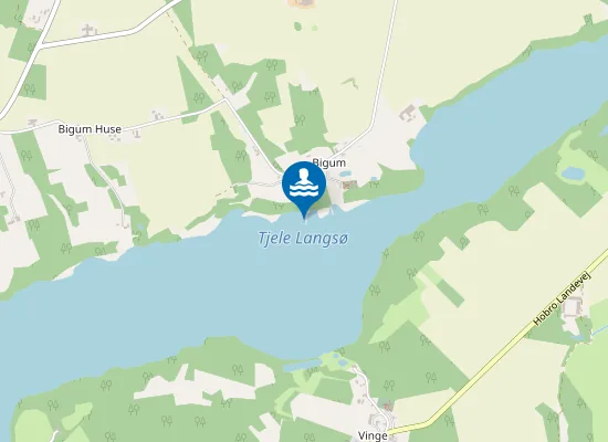 Map of TJELE LANGSØ, BIGUM SØBAD