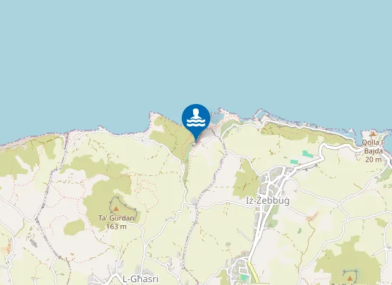 Map of Weid il-Għasri Beach