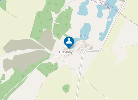 Map of Plaża gminna w Grzybinach