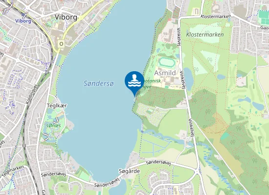 Map of Viborg Søndersø - Søndersø Camping