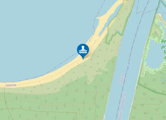 Map of plaża nudystów
