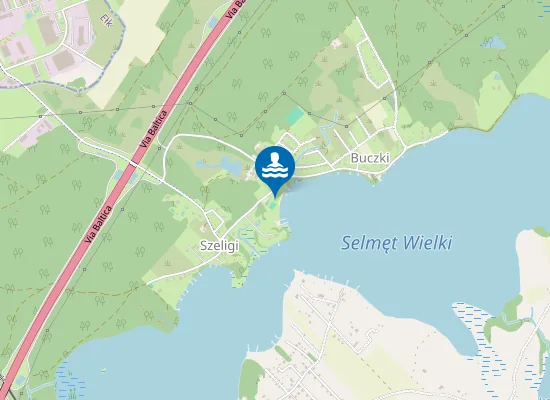 Map of Plaża gminna w Szeligach