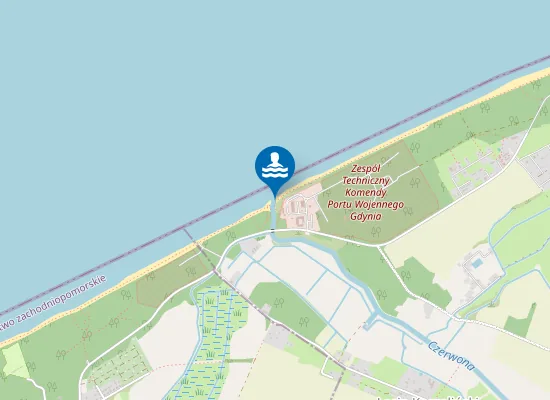 Map of Plaża przy Czerwonej Rzeczce