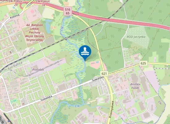 Map of Żółte Piaski