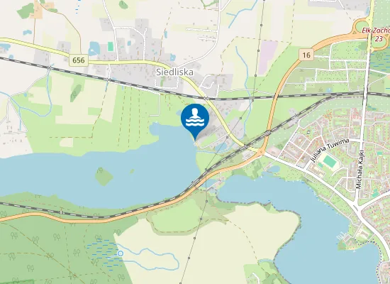 Map of Plaża gminna w Siedliskach