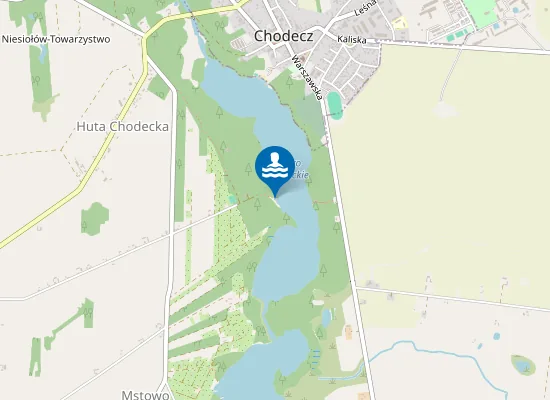 Map of Dzika Plaża nad Jeziorem Chodeckim