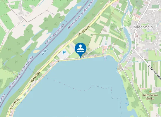 Map of Plaża Jezioro Tarnobrzeskie