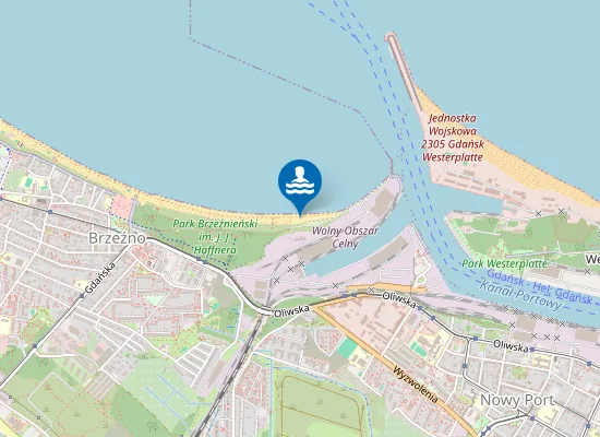 Map of Plaża dla psów