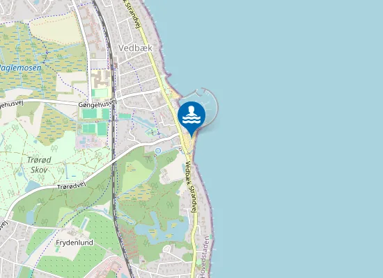 Map of ØRESUND, SYD FOR VEDBÆK HAVN