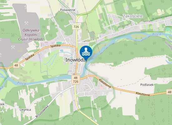 Map of Kąpielisko miejskie Stacja Pilica