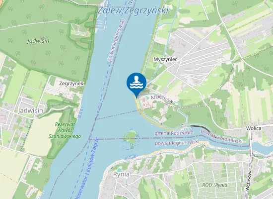 Map of Dzika Plaża Myszyniec