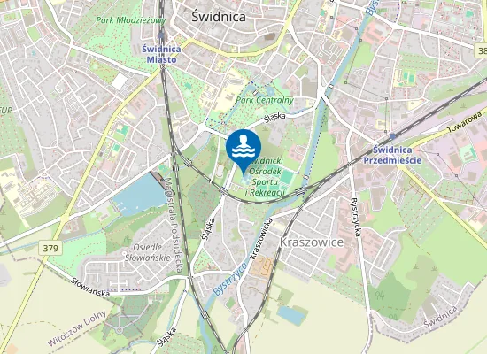 Map of Basen odkryty Świdnickiego Ośrodka Sportu i Rekreacji