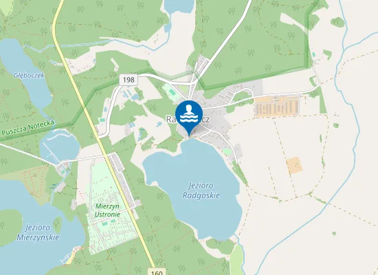 Map of Plaża Jezioro Radgoskie