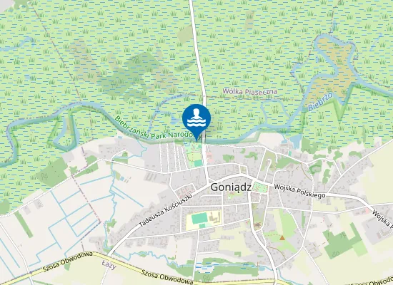 Map of Plaża miejska w Goniądzu