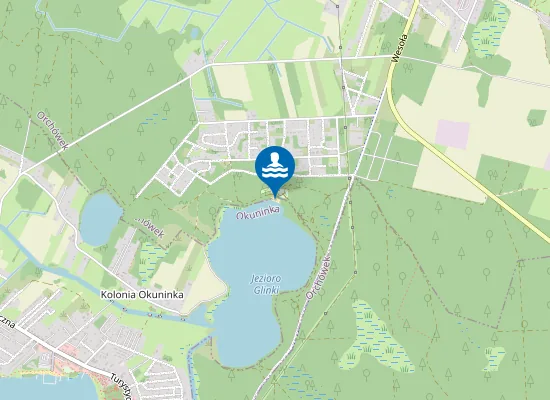 Map of Jezioro Glinki – Plaża