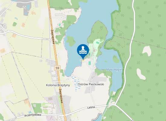 Map of Plaża wiejska w Pieckach