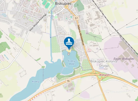 Map of Plaża miejska w Biskupcu
