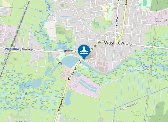 Map of Plaża niestrzeżona Wasilków