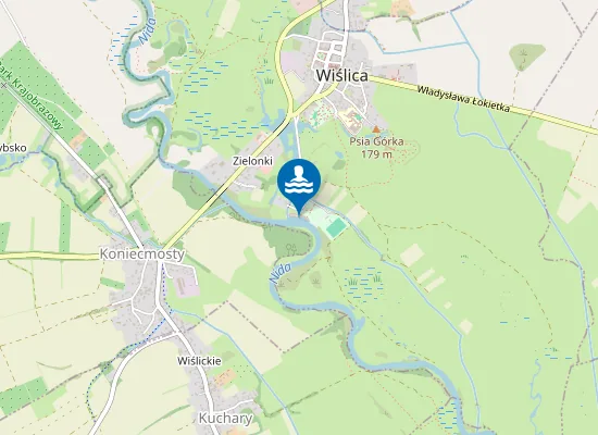 Map of Przystań kajakowa Wiślica