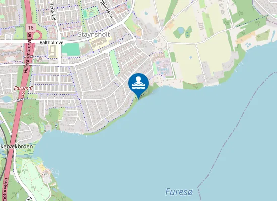 Map of FURESØEN, HØJE KLINT