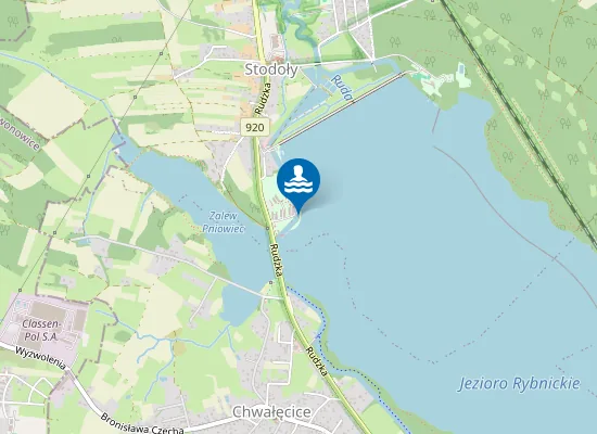 Map of Plaża miejska nad Jeziorem Rybnickim