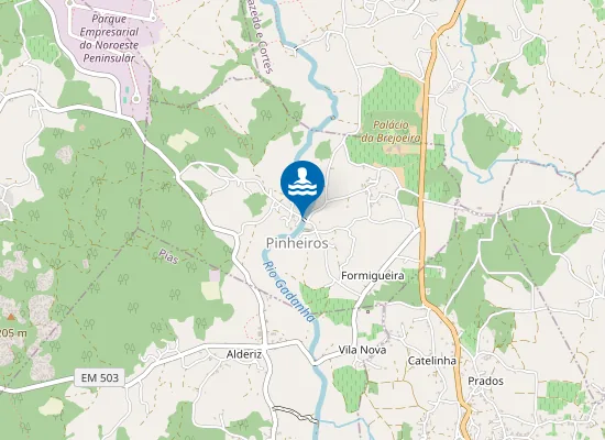 Map of Praia Fluvial de Pinheiros