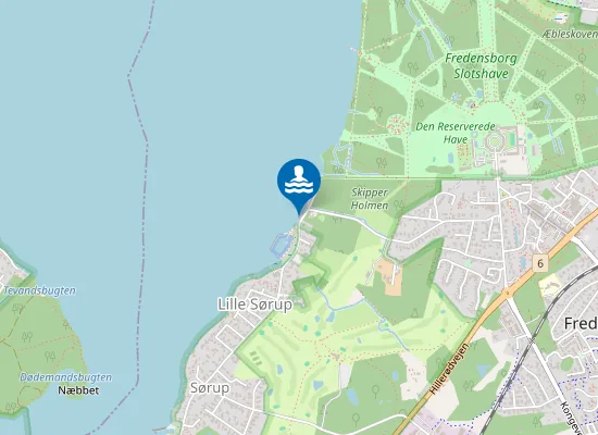 Map of ESRUM SØ, SØRUP SEJLKLUBBEN