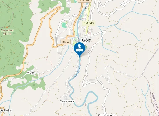 Map of Praia Fluvial do Pêgo Escuro