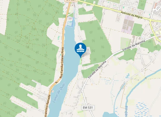 Map of Praia fluvial da Azurreira