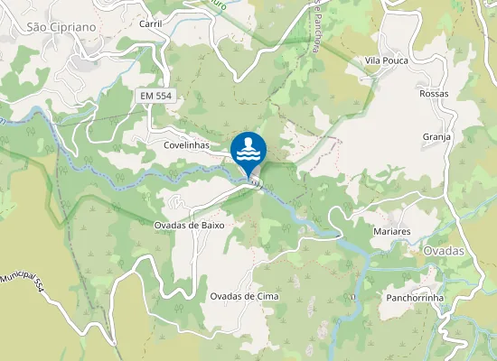 Map of Praia Fluvial de Covelinhas