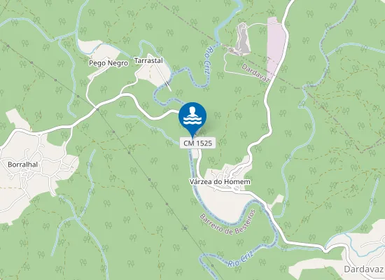 Map of Praia Fluvial da Várzea do Homem