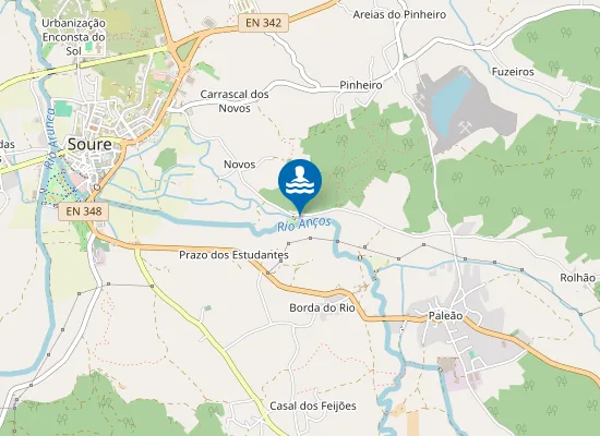 Map of Praia fluvial dos Novos