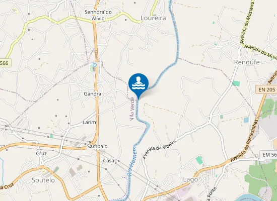 Map of Praia Fluvial dos Felinhos