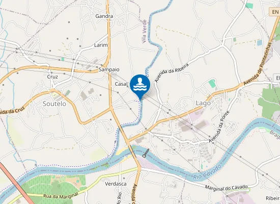 Map of Praia Fluvial Porto Carrero
