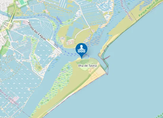 Map of Praia Tavira-Ria