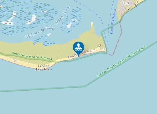 Map of Praia da Ilha Deserta