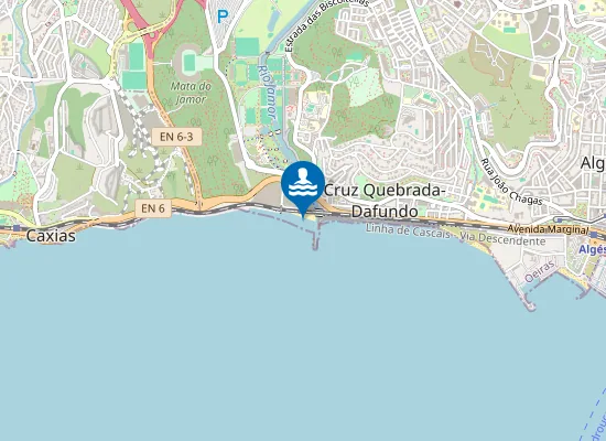 Map of Praia da Cruz Quebrada