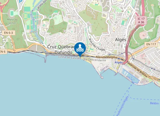 Map of Praia do Dafundo