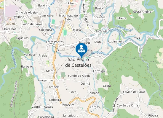 Map of Praia Fluvial de Burgães